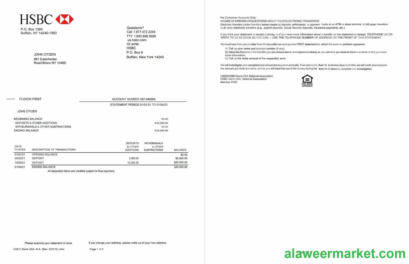 USA HSBC 2 pages Version 2